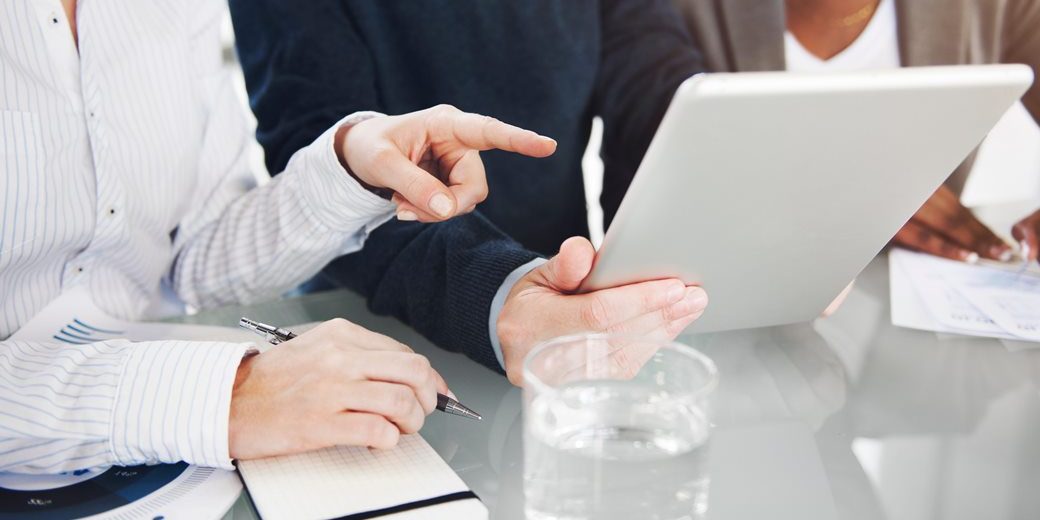 Finger direct to tablet to search job